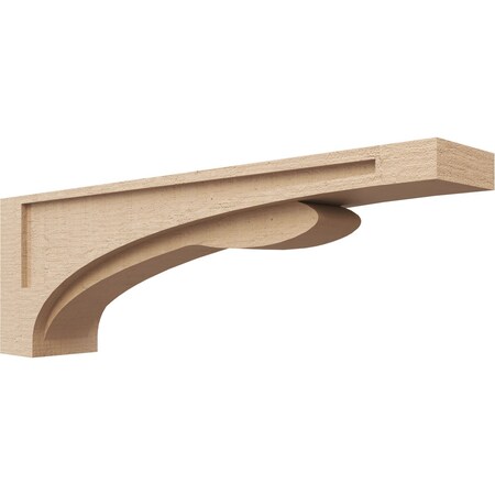 Ekena Millwork 6"W x 36"D x 12"H Thin Viola Rough Cedar Woodgrain TimberThane Corbel, Primed Tan CORUR06X36X12VIORCPR